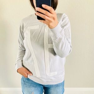 Madewell Early Years 37 Silver & White Crew Neck Long Sleeve Sweatshirt / Size L